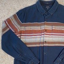 Roark Revival Cassidy Southwestern Rugged Jacquard Long Sleeve Shirt Men L picture