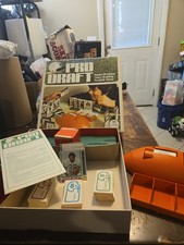 Vintage PRO DRAFT game - Parker Brothers 1974 - Complete w/56 Topps cards NFL picture