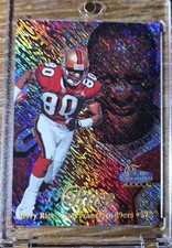 1998 Flair Showcase JERRY RICE RAINBOW REFRACTOR ROW 1 HOLO  RARE 49ers - Mint  picture