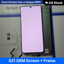 DISCOUNT Original OEM Samsung Galaxy S21 SM-G991 OLED Touch Screen w/ Midframe picture