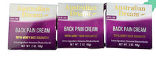 3X 11/26 Australian Dream Back Pain Cream, Soothing, Non-Greasy, Muscle Relief, picture