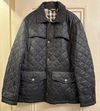 Burberry London Men’s Quilted Jacket, Navy Blue, Size L picture