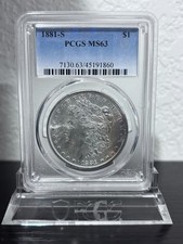 1881-S Silver Morgan Dollar PCGS Toning MS63 $1 1881 S picture