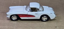 Kintoy Mfg. 1957 Chevrolet White and Red Corvette Die-Cast Car - 1:34 Scale picture