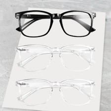 3PCS Blue Light Blocking Glasses Square with Anti Computer Glare for Gaming picture