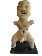 PRE-COLUMBIAN -- MALE FERTILITY FIGURE - ON STAND - PROTO-MAYAN picture
