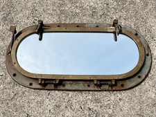 Vintage 1950s Chris Craft Bronze Marine Nautical Porthole Mirror Maritime Decor picture