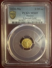 🔥🔥2020 Mexico Gold Libertad 1/20 Ounce PCGS graded MS69, only 700 Minted🔥🔥 picture