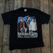 RARE 2008 TAYLOR SWIFT TOUR MERCH First Tour as MAIN OPENER Rascal Flats TEE Lrg picture