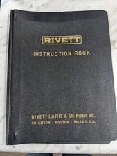RIVETT OPERATOR SERVICE MANUAL PARTS LIST BOOK CATALOG 104 GRINDER MACHINE TOOL picture