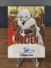 Tyreek Hill Auto 1/1 Molten 2025 Leaf Metal Football NFL Miami Dolphins picture