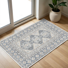Washable Area Rug Non Slip - 2x3 Small Kitchen Boho Rug Vintage Entryway Low Pil picture