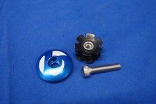 New Bontrager Bike Stem Top Cap - Blue - w/ Star Nut - Bicycle Headset 1-1/8