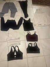 Lot Of Lululemon Athleta Fabletics Bundle Of 9 Items Bras Tops Pants Various  Sz picture