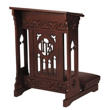 Kneelers, Florentine Collection Kneeler - Walnut Prayer Kneeler, Church or Home picture