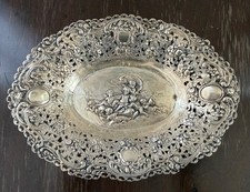 Antique German 800 Silver Repousse Bowl Attributed Adolf Mayer Frankfurt c.1900 picture