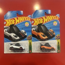 2026 Hot Wheels Two Pagani Zonda Cinque  Exoticars 4/10 New Orange And White picture