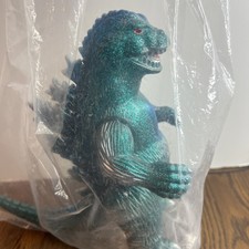 Marusan Classic 9” Godzilla 2019 green glitter soft vinyl sofubi toy #999 In Bag picture