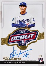 Yoshinobu Yamamoto Debut Patch 1/1  High End Acrylic Card Art Display picture