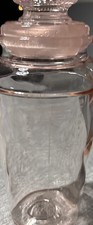 RARE Vintage Pink depression glass Cocktail Shaker with Ground Glass Stopper picture