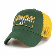 '47 Brand MLB Oakland Athletics Youth MVP Snapback Trucker Hat Cap Green Gold picture