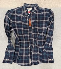 Original Penguin Mens XL Heritage Slim Fit Plaid Shirt Dark Sapphire NWT picture