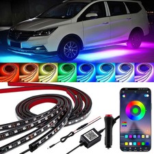 Luces Led De Colores Para Autos Iluminación Multicolor Debajo De La Carrocería picture