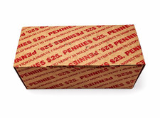 BANK SEALED Penny Box-50 Rolls ($25 Face) Unsearched Bank Find  picture