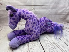 Wishpets Purple Giraffe Plush Columbus Zoo Aquarium 14” Stuffed Animal Souvenir picture