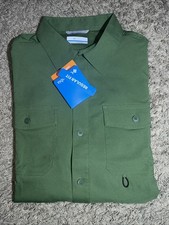 NEW Men's Columbia Omni-Shade James Bay Green Long Sleeve Shirt Size Large picture
