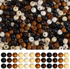 1000Pcs Natural Wooden Beads Vintage Brown Round Spacer Beads 7x8mm DIY picture