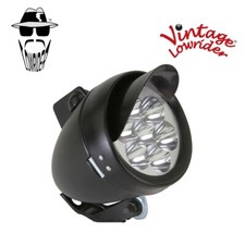 F&R ORIGINAL LOWRIDER Bicycle Bike Bullet Light W/Visor 7 LED Bulbs Black picture