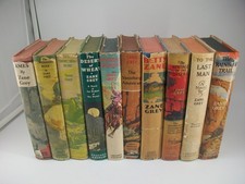 10 Vintage Zane Grey Novels With Dust Jackets In Good + or better condition. picture