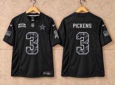 Nike Dallas Cowboys Pickens #3 Salute to Service Football Jersey Black All Sizes picture