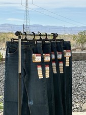 Wrangler Relaxed Fit Jeans Men Choose Size Blue Dark Denim Low Strech 1097FXWXD picture