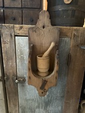 Primitive Old Wooden Shelf Repair Early Cabin Goods picture