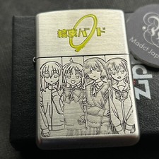 Zippo Bocchi The Rock Kessoku Band Girls Silver 3 Sided Etching Lighter JP picture