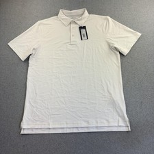Vineyard Vines On The Go Sankaty Polo Shirt Mens Medium White Solid Golf Adult picture