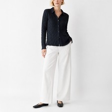 NWT Eileen Fisher Bubble Jacquard Classic Collar Shirt, Size PP-3X picture