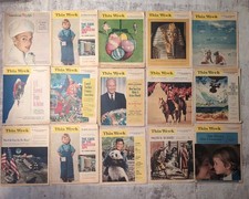 This Week Magazine Lot of 35 Issues 1960- 68 vintage rare witchita Sunday eagle picture
