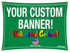 3'x 8' Full Color Custom Banner High Quality Vinyl 3x8 picture
