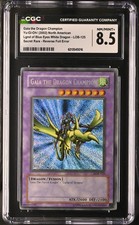 2002 Yu-Gi-Oh Gaia the Dragon Champion LOB-125 Ultra Name Error CGC 8.5 Secret picture