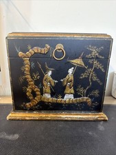 RARE Antique Vintage Old box for jewelry case Casket. Larec. Coffer.  picture
