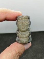 Unique Wonderful Old Carved Rare Doll Statue  Antique Jade picture