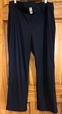 Spanx Women’s Black Pull-On Pants Straight Leg Stretch Size L picture
