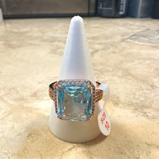 NEW Bomb Party OG 2026 Blue Stone on Rose Gold Ring, Size 10 picture