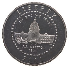 2001 Proof US Capitol Visitor Center Commemorative Half Dollar picture