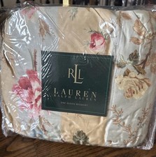 Ralph Lauren Highfields Large Floral Queen  Bedskirt New Vintage Rare Sateen picture