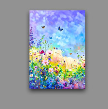 Artist Trading Card 2.5 x 3.5 ACEO Dreaming of Summer Art Print ATC Meadow picture