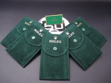 NICE 1PC. UNUSED AUTHENTIC ROLEX GREEN SOFT VELVET TRAVEL POUCH 4447844.8064 picture